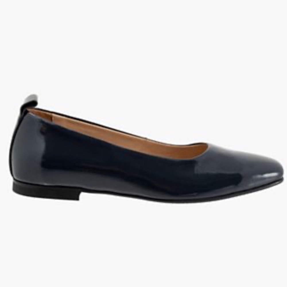 Calvin Klein Vintage Y2K Navy Blue Patent Leather Ballet Flats Women's Size 10